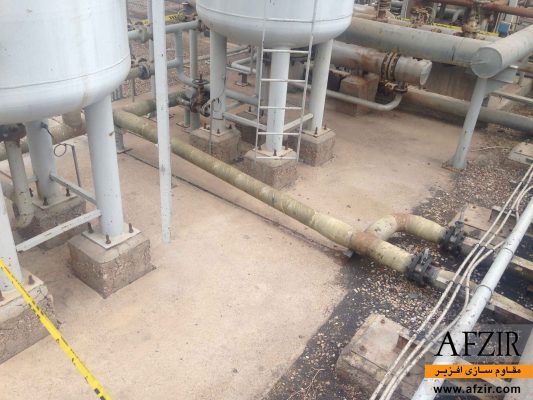 تدعيم الأنابيب الفولاذية لصنايع النفط و الغاز بالألياف FRP