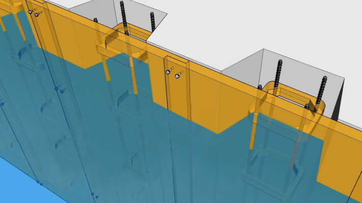 تدعيم جدار البحري و الستائر المعدنية ( sheet pile ) مع FRP