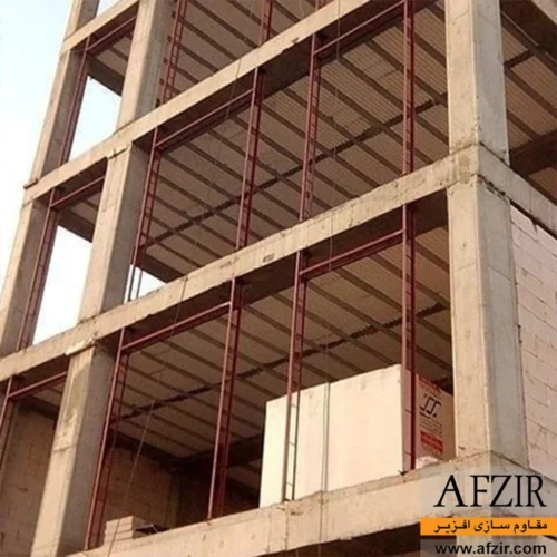 اجرای وال پست در اسکلت بتنی
