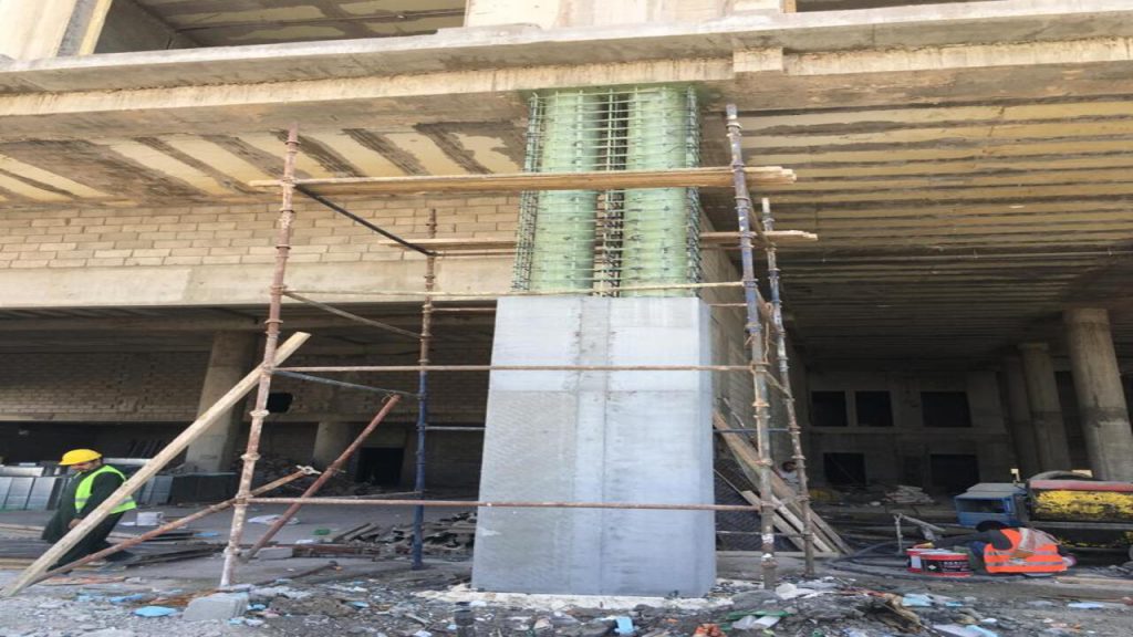 اجرای ژاکت بتنی برای ستون