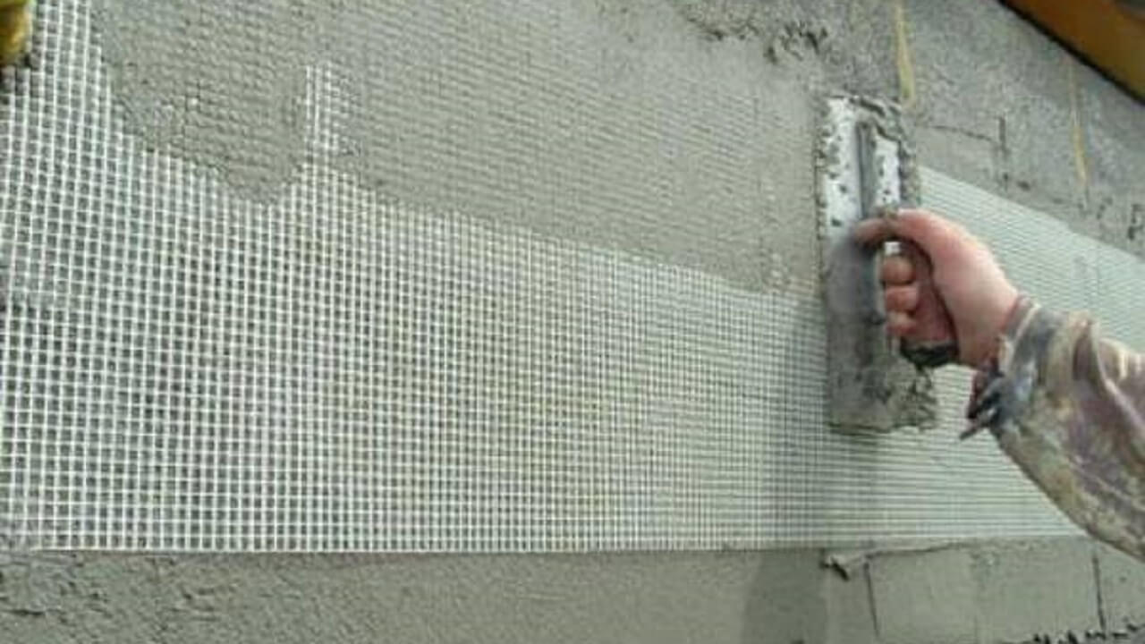مقاوم سازی و عایق کاری دیوار با استفاده از توری فایبرگلاس