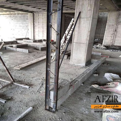 وال پست با نبشی فلزی-مقاوم سازی افزیر
