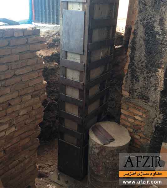 تقویت و افزایش باربری ستون بتنی با ژاکت فولادی - مقاوم سازی ساختمان
