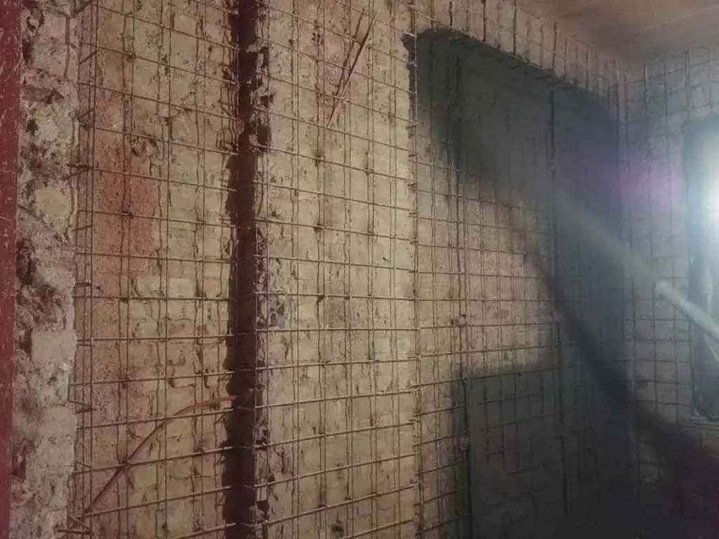 strenghtening-steel-structure-surrounding-wall-using-shotcrete-AFZIR-CO3