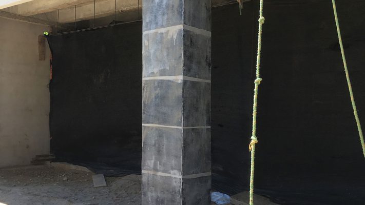 مقاوم سازی ستون بتنی ساختمان مسکونی با الیاف FRP