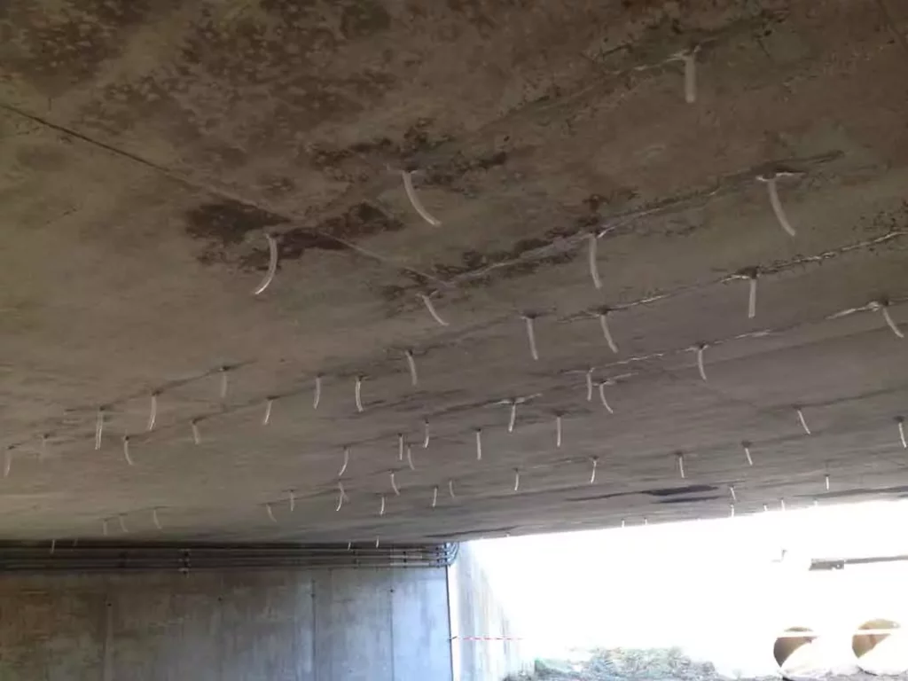 ترمیم پل بتنی با تزریق و ملات ترمیمی