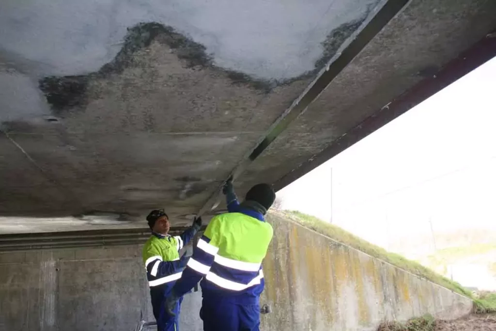 ترمیم پل بتنی با تزریق و ملات ترمیمی