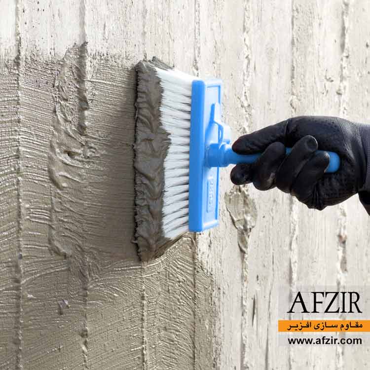 applying-two-component-polymer-modified-waterproofing-coating-AFZIR-Co.jpg عایق پلیمری دو جزیی