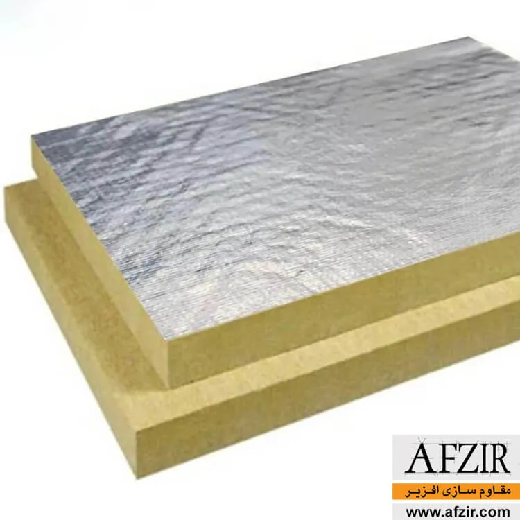 foil-faced-mineral-wool-board-Afzir-Co.webp پشم سنگ تخته ای (پشم سنگ پانلی)