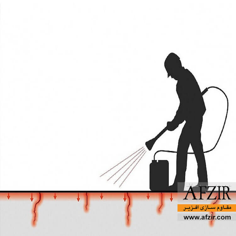 graphical-spraying-lithium-silicate-densifiers-to-polish-concrete-floors-AFZIR.jpg هاردنر بتن - مایع نفوذگر کریستال شونده بتن